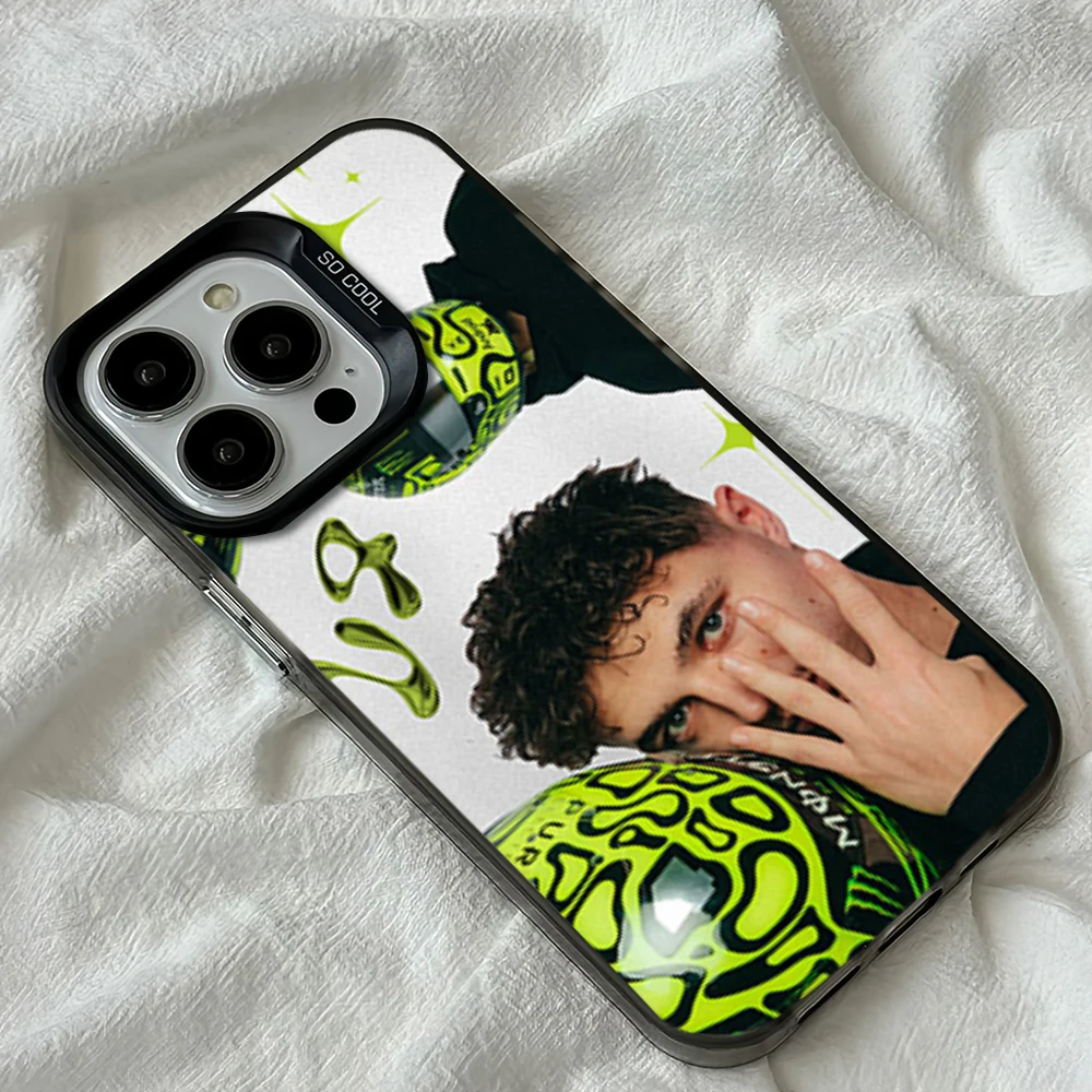 Racer Lando Norris 4 Funda Phone Case For iPhone 16 12 13 14 15 Pro Max Plus Lens Circle IMD   Laser Shell