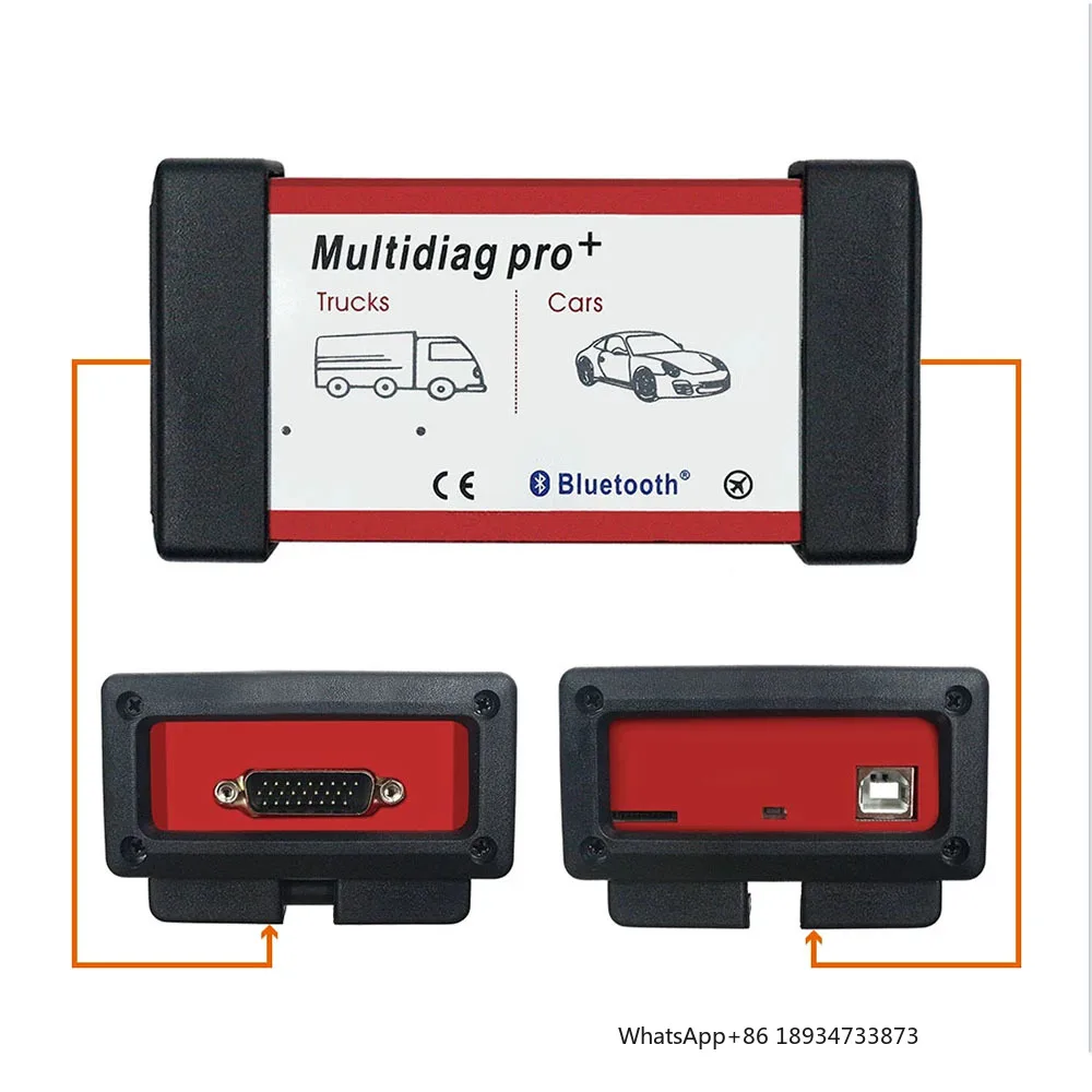 Multidiag Pro Plus Bluetooth 2021 + V3 New Vci With NEC Relay 9241A for Car Truck ODB2 Scanner Diagnostic Tool  Ds150 Autotcom