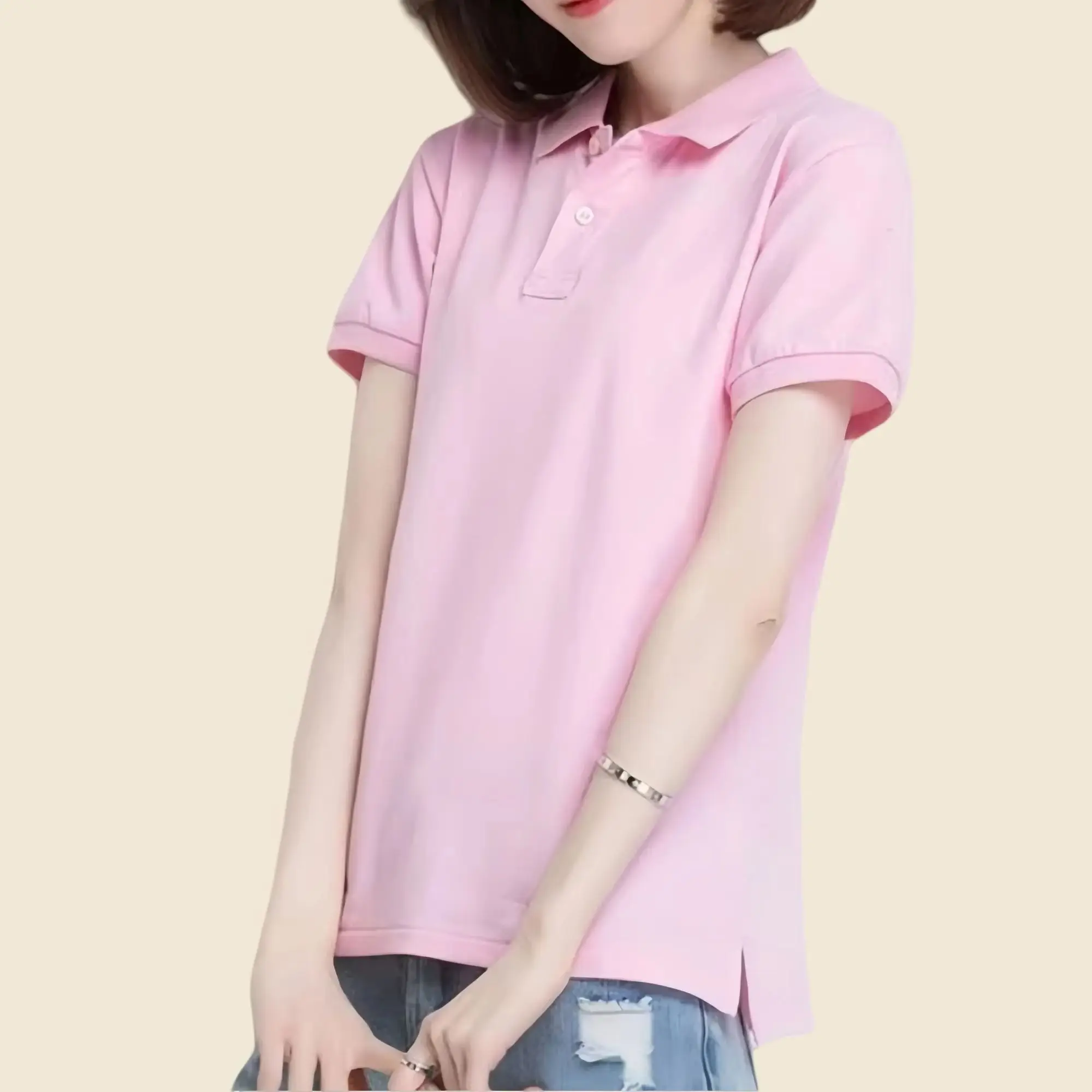 2026 Polo Shirt Women Short-Length Loose-Fit 2025 Summer And Autumn New Fashionable Vintage Collegiate Style Top