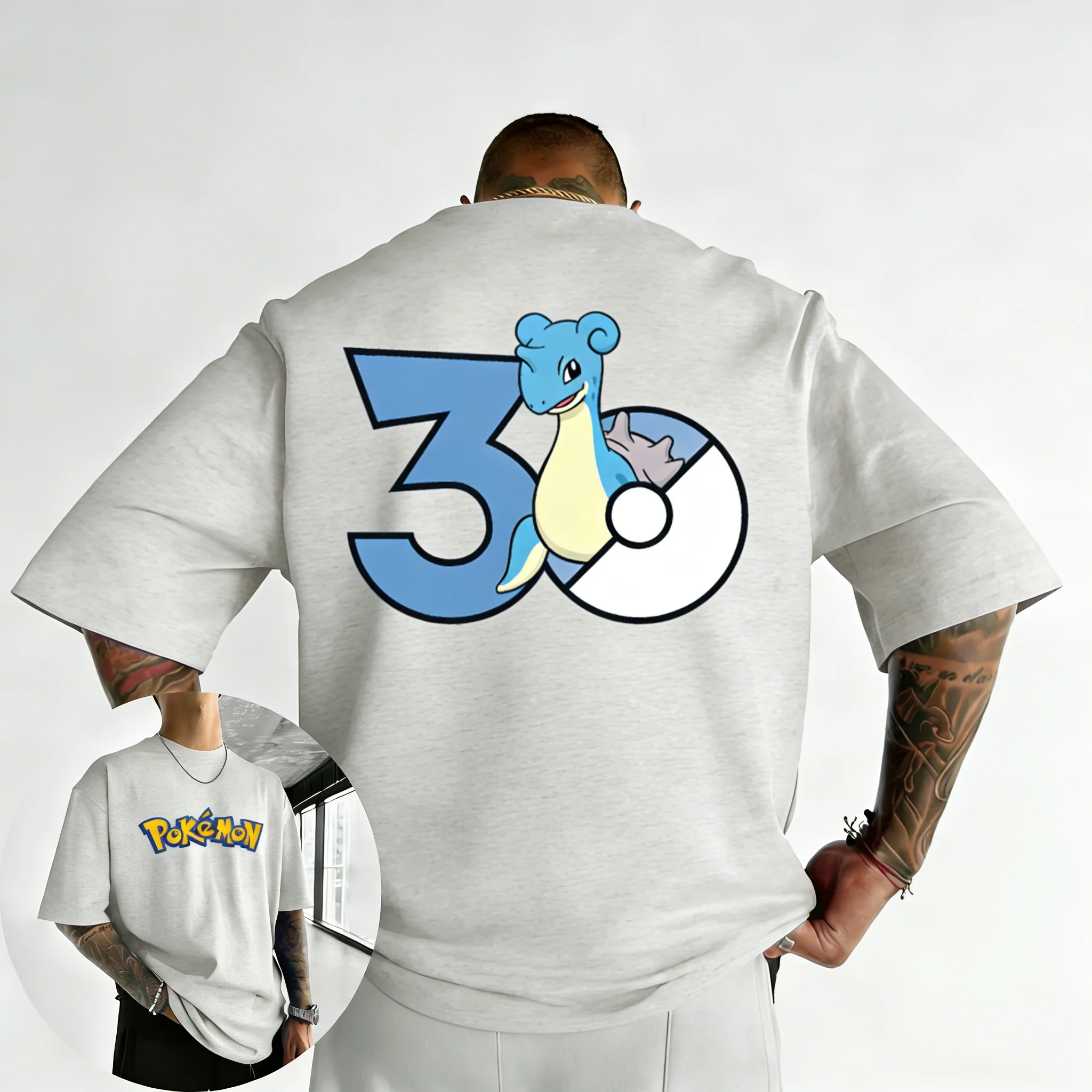 camiseta-estampada-pok-E-mon-30º-aniversario-laplace-2026-verao-moda-masculina-e-feminina-camiseta-solta-grande-resistente-y2k