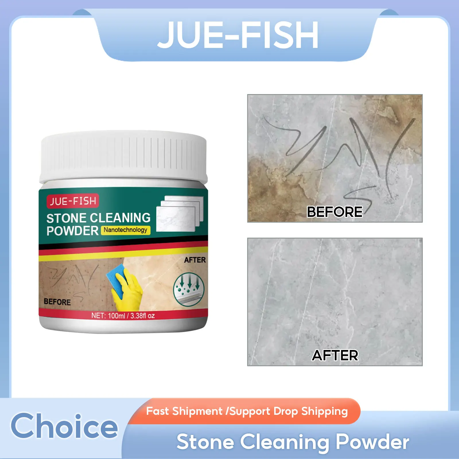 Stone Cleaning Powder Marble Stain Remover Tile Marble Decontamination Kitchen Quartz Cleaner Ceramic Tiles Cleaner Powder ​