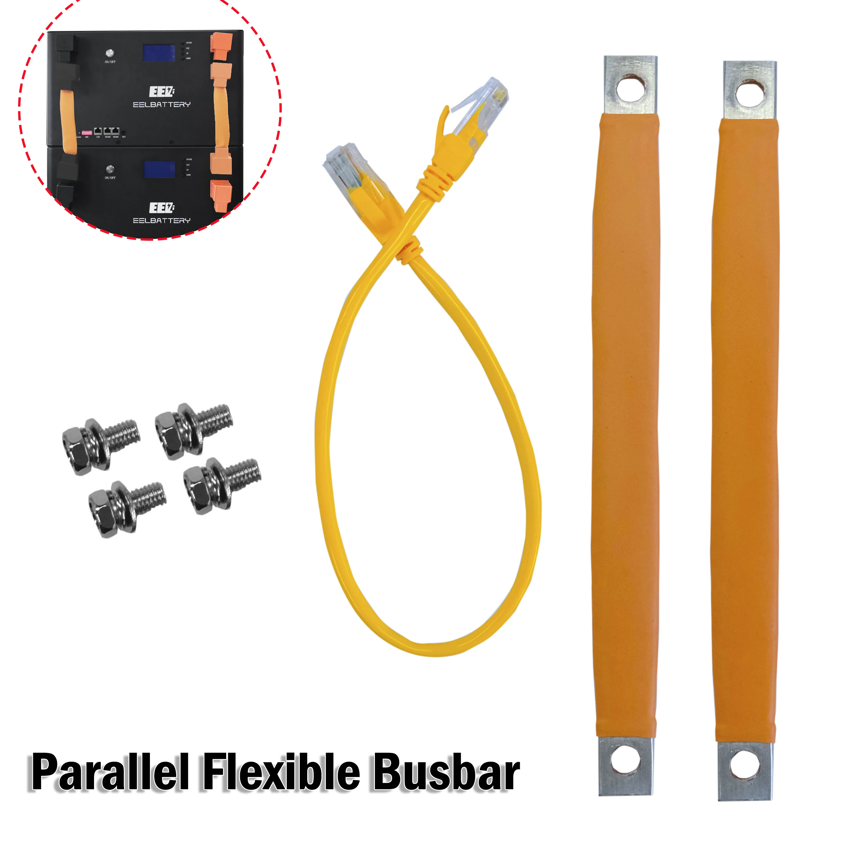 EEL Accessories Connectivity Package for Battery box V3 parallel with v3 include Flexible Busbar screws data cable