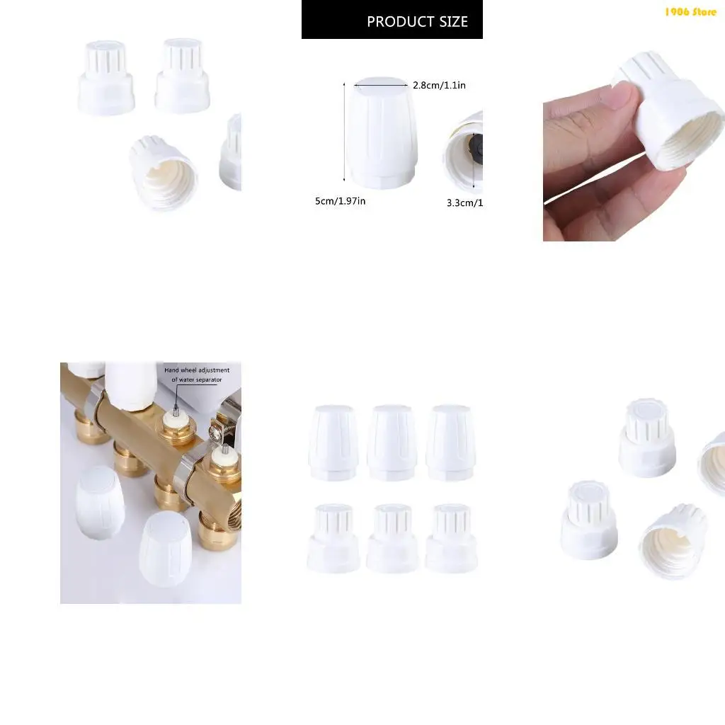 U1JB 4Pcs Water Distributor Handwheel Switches Replacement Valves Cover Floor Heating Radiator Valves Caps Easy to Install