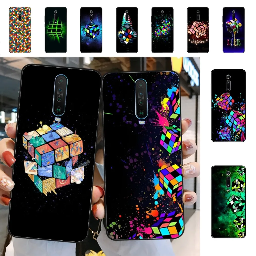 Funny-R-Rubiks-C-Cube Phone Case For Redmi 5 6 7 8 9 10 plus pro 6 7 8 9 A GO K20 K30 K40 pro plus F3 Fundas