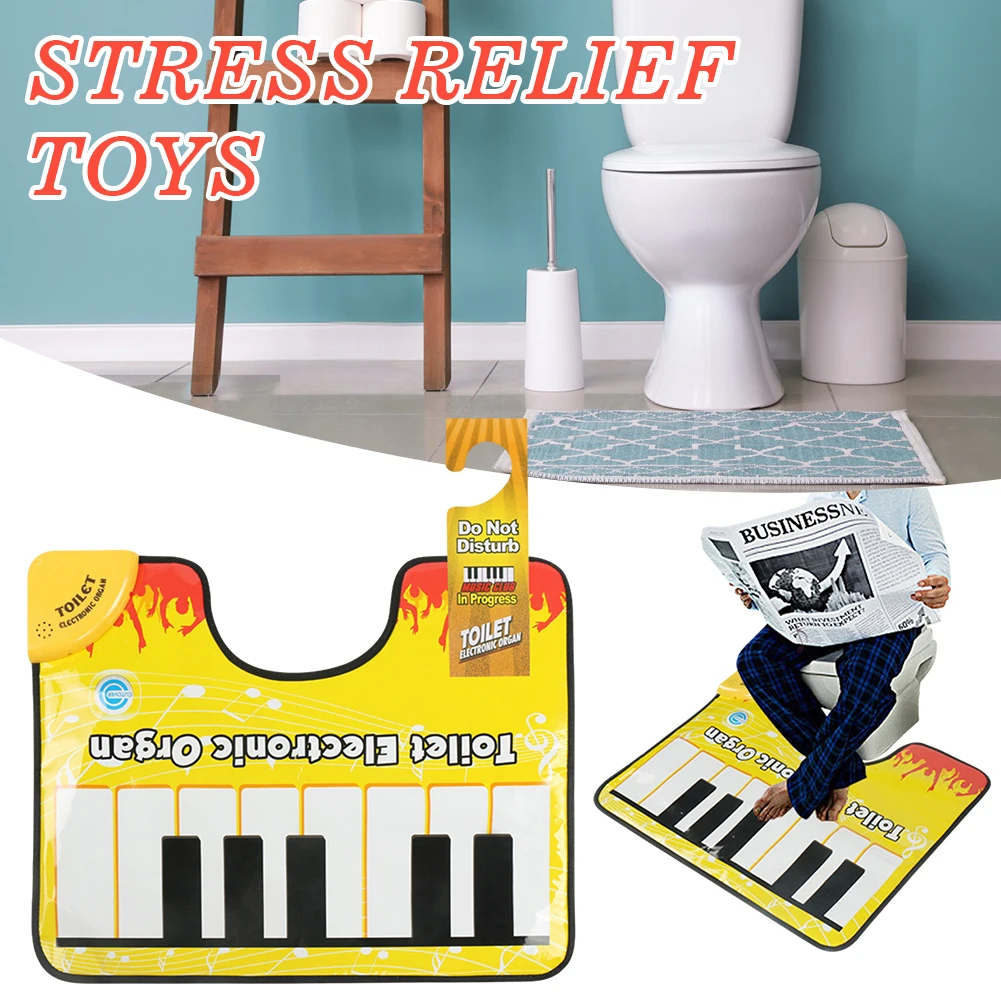 Fun Toilet Piano Bath Mats Battery Powered Musical Potty Pad For Home