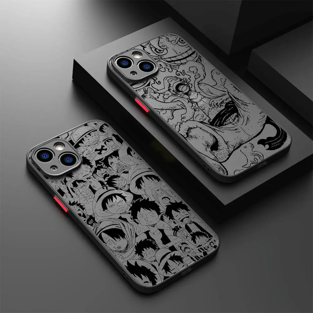 Case for iPhone 11 Pro SE 8 Plus 15 13 12 Mini XS X XR 14 Max 7 6S 6 Luxury One Piece L-Luffy Art