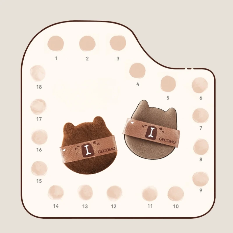 GECOMO Kapibara Air Cushion Puff Aksamitna miękka gąbka kosmetyczna do mieszania podkładu w płynnym proszku bez odpadów