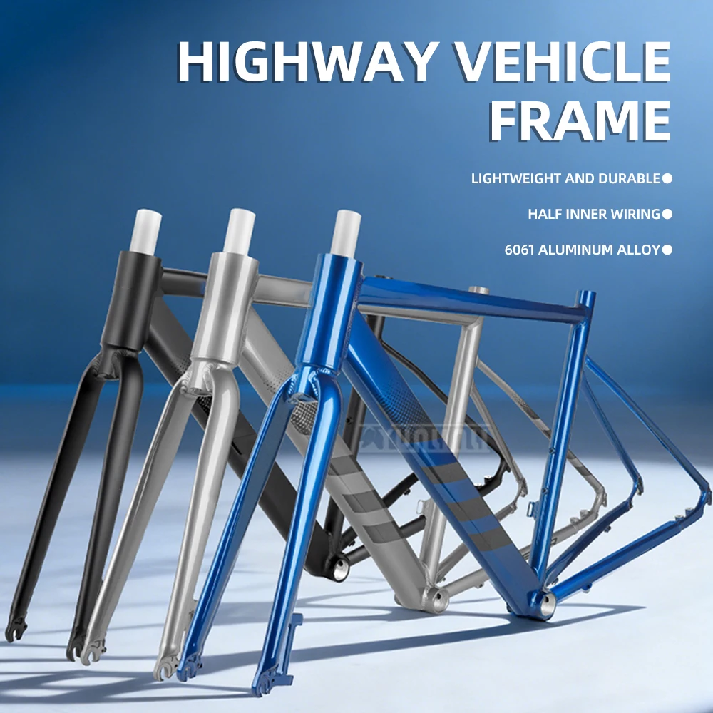 Quick dismantling bucket axle highway car frame disc brake XL6061 aluminum alloy 700c melon car 142 frame