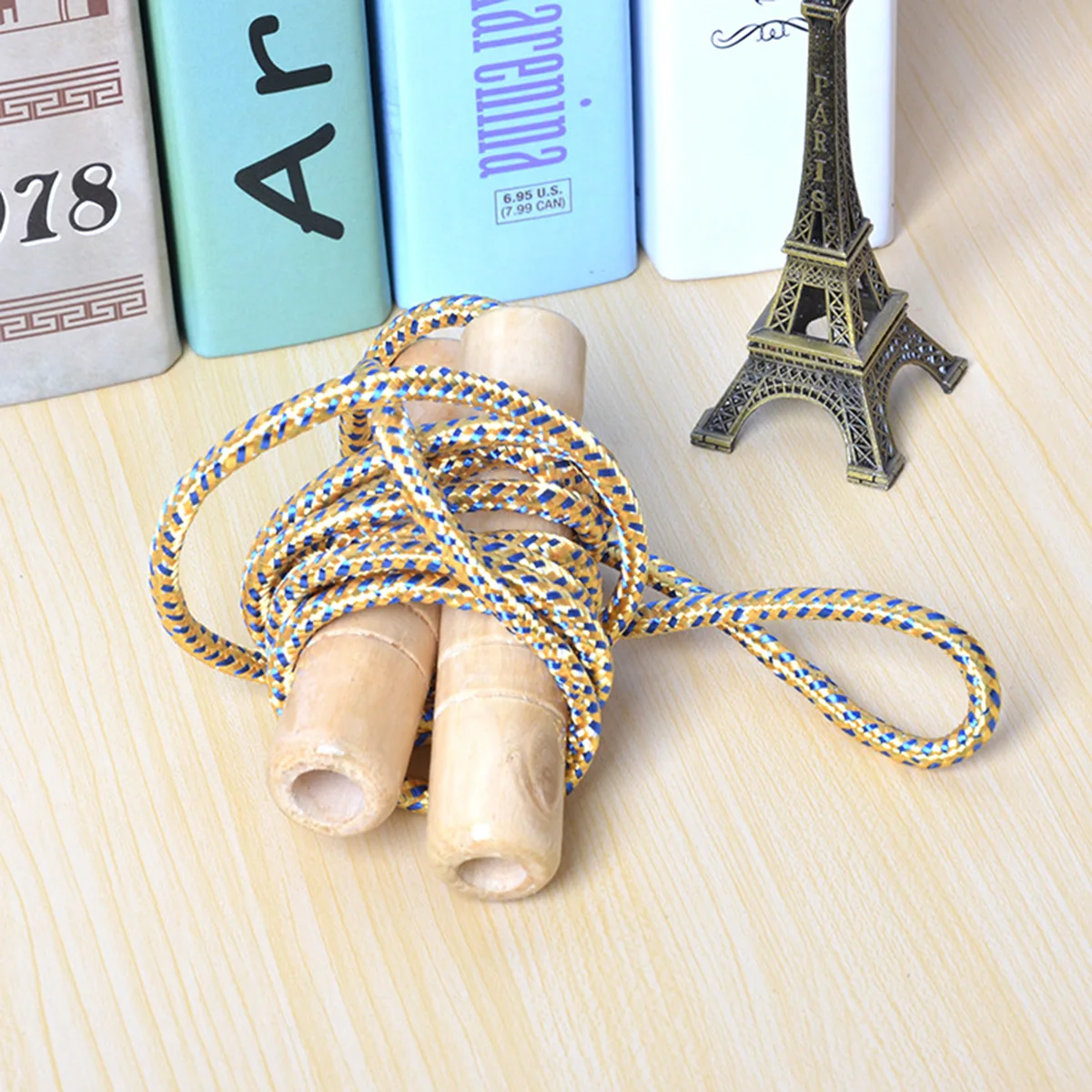 

3 pcs Wooden Handle Jump Rope Lightweight Portable Fitness Exercise Sports Yoga Ropes Durable Long Use Kids Activities
