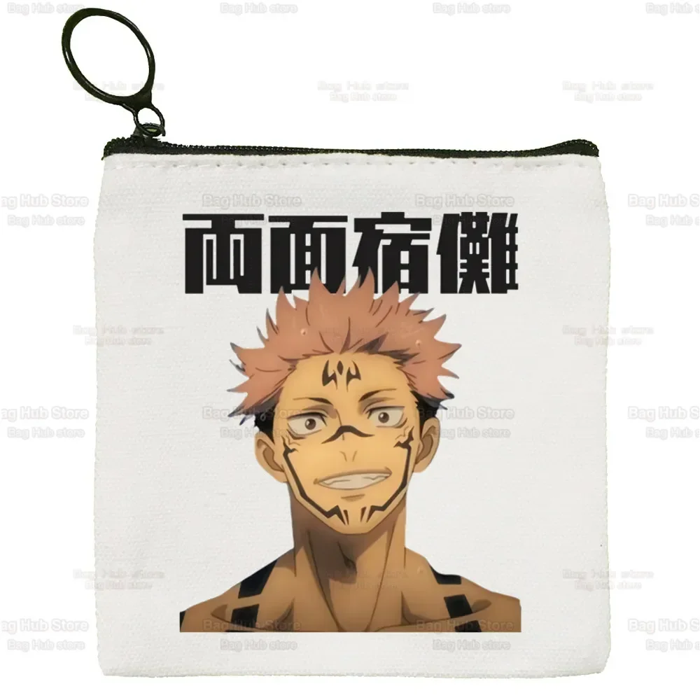 Sukuna Ryomen Black Unisex Handbags Custom Jujutsu Kaisen Anime Canvas Tote Bag Daily Use Reusable Travel Casual Shopping Bag