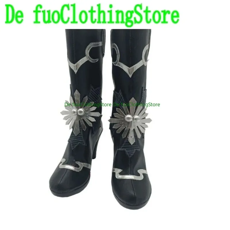 Defuo Black Butler Ciel Phantomhive Scarpe Cosplay Stivali Gioco Anime Gioco di ruolo Puntelli per feste di Halloween Scarpe Stivali