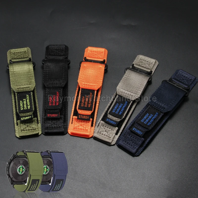 For OPPO Watch Nylon Watchband 20 22mm Black Gray Army Green Dark Blue Orange Letter-Style Velcro Light Weight Fashionable