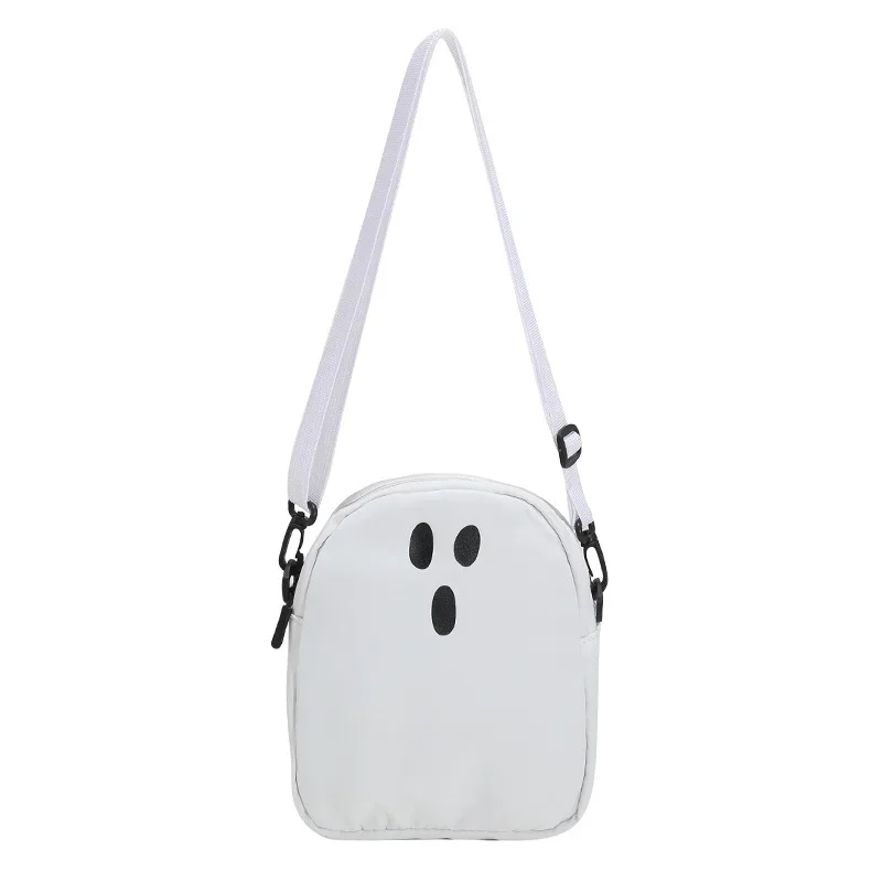 Bolso de hombro de dibujos animados para mujer, cartera de mano con diseño de fantasma, Kawaii, Harajuku, pequeña capacidad