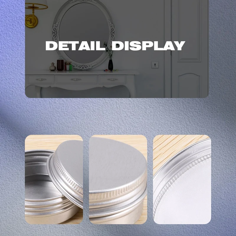 30 Pack Screw Top Round Metal Lip Balm Tins Containers Lids (1Oz)