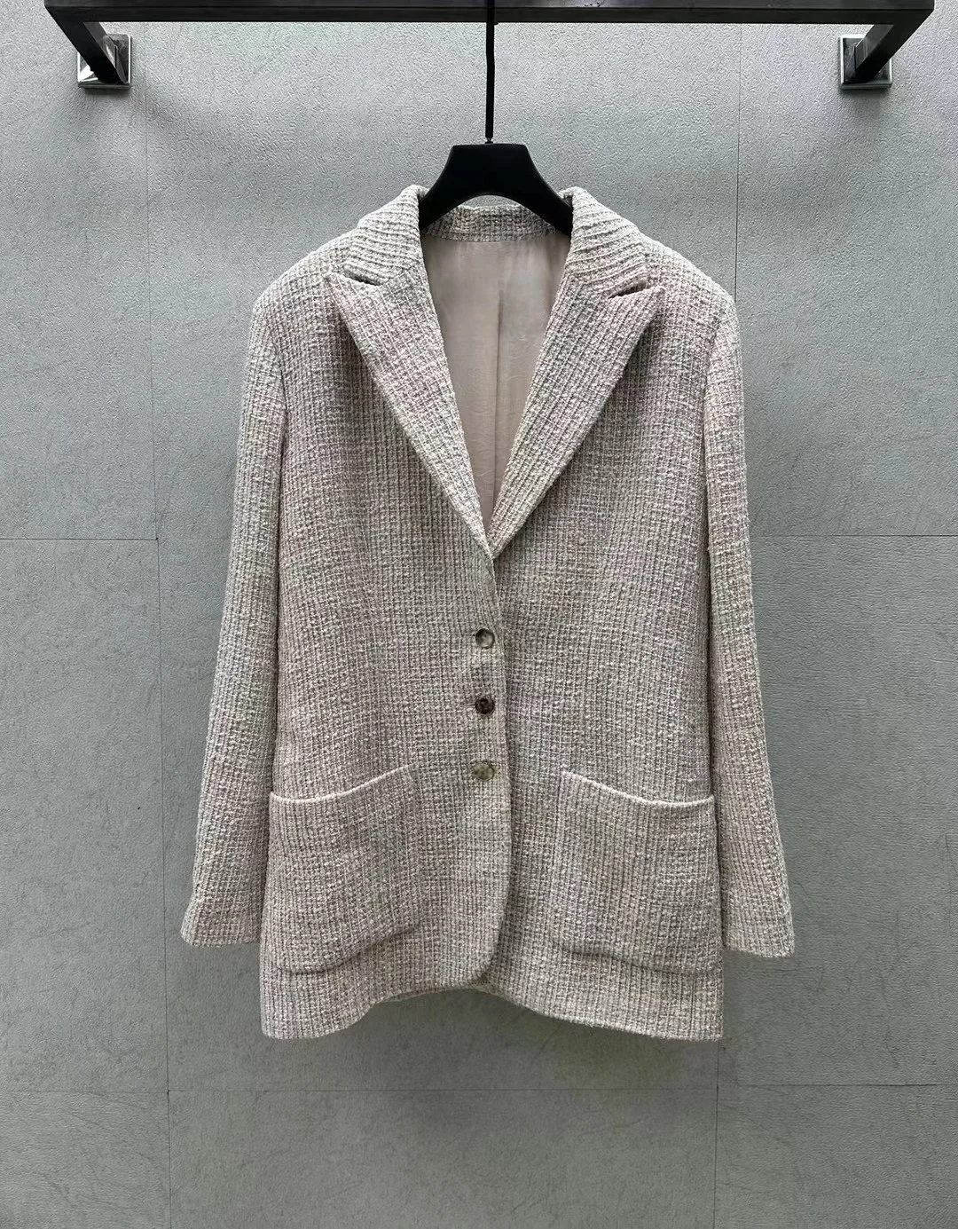 

2024 Spring Summer Hot Fashion Women's High Quality White Tweed Coat Dress C899