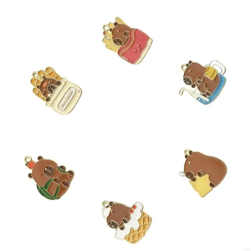 Lovely Capybaras Sturdy Alloy Holder Accessory with Elegant Color Detachable Costume Pieces for Personalization