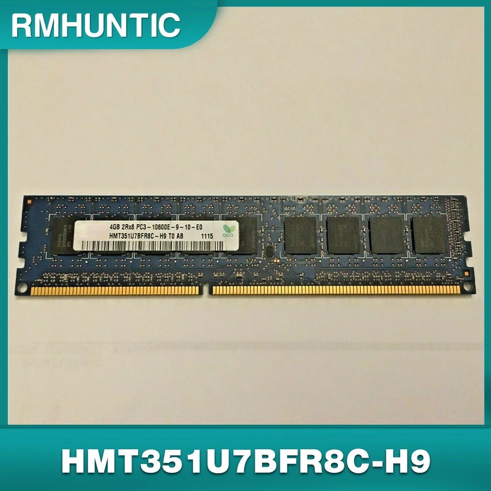 1PCS 4GB 2RX8 PC3-10600E-9-10-E0 ECC For SKhynix Server Memory HMT351U7BFR8C-H9