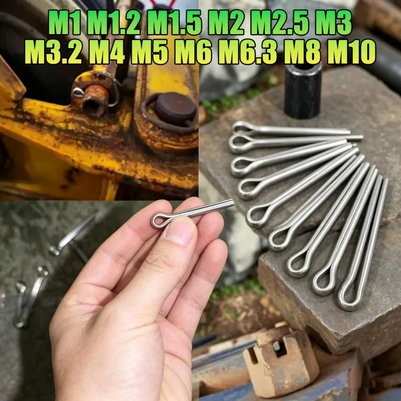 

Beicai Split Pins Cotter Fixings M1 M1.2 M1.5 M2 M2.5 M3 M3.2 To M10 SUS304 Link Split Cotter Pin For Automotive Repair