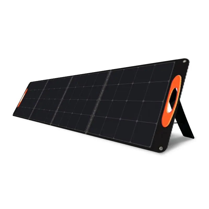 200W Portable Solar Panel IP67 Foldable US Solar Cell Solar Panel with Angle Indicator for Rooftops Outdoor Camping and RVs