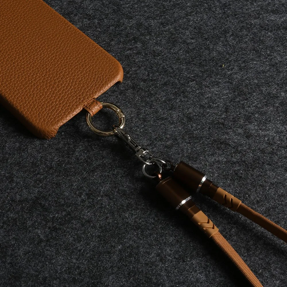 Luxury USB Charging Cable Genuine Leather Case For iPhone 16 Pro Max 15Pro 11 13 12pro 14Pro Strap Crossbody Lanyard Phone Cover