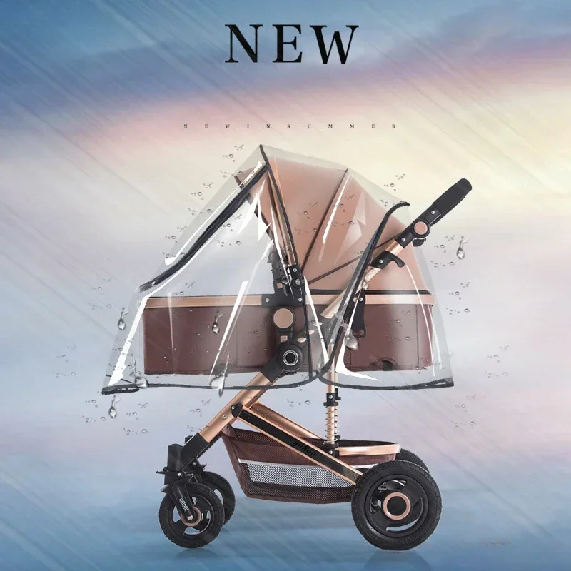 Kinderwagen-Regenschutz Winddichter Universeller Wetterschutz für Babywagen Wasserdichter Spritzschutz für Alle Terrains Einfache Montage 0-3 Jahre – Detail 6