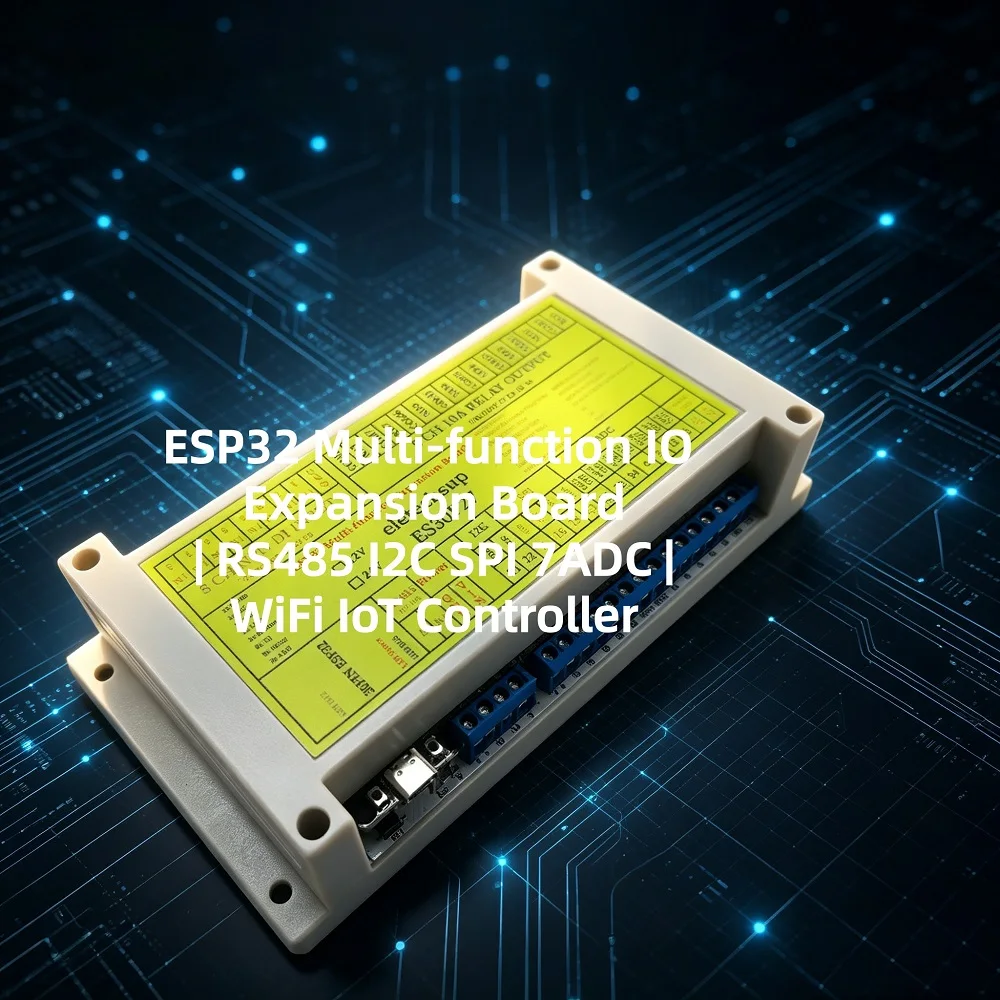 ESP32 8DI‑8DO‑7ADC Relay Expansion Board RS485 WiFi IoT Controller Module