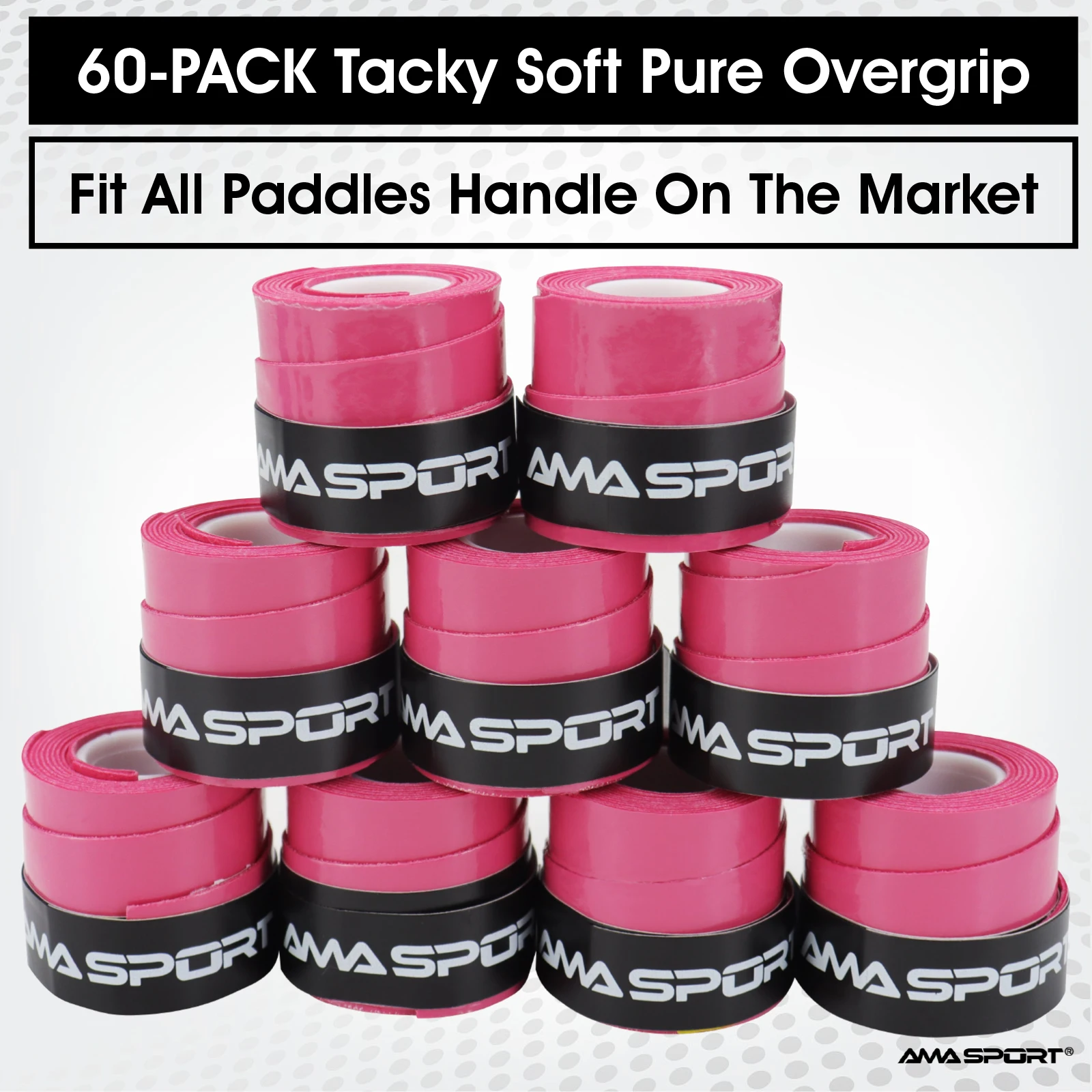 

Лента для захвата теннисной ракетки, 60 упаковок, розовая/желтая, предварительно вырезанная противоскользящая лента для теннисной ручки, суперабсорбент, ощущение сухости, теннисные ручки Overgrip