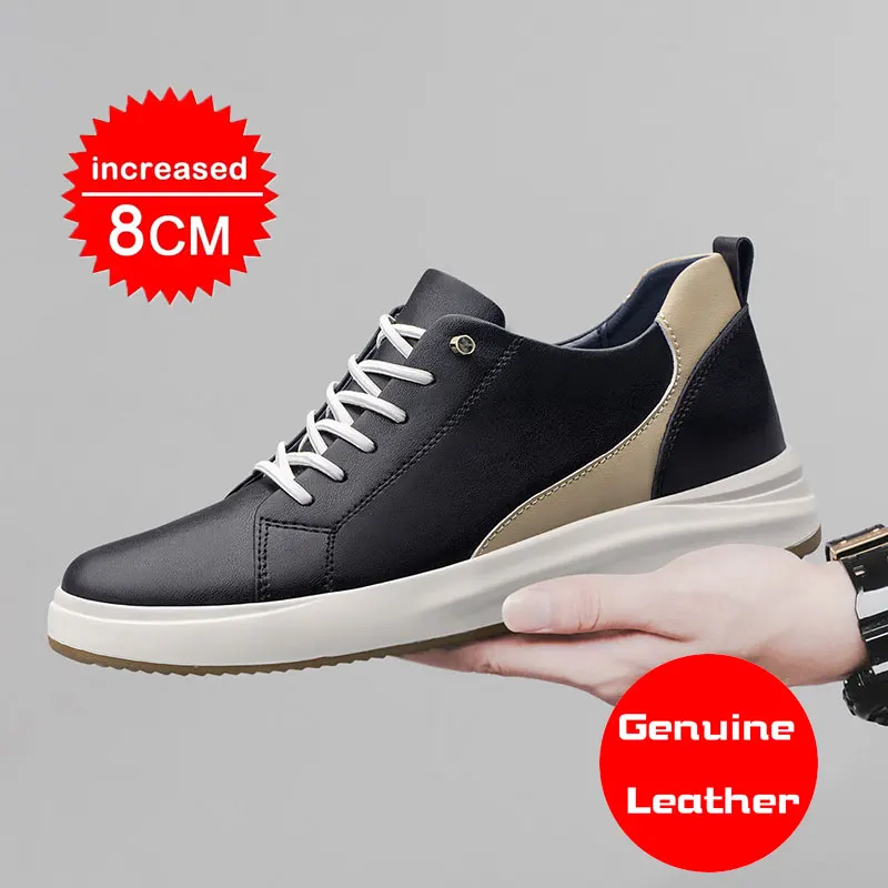 Chaussures de sport rehaussantes pour hommes, l'offre elles intérieures respirantes, chaussures décontractées, confortables, luxe, haute qualité, 6/8 cm