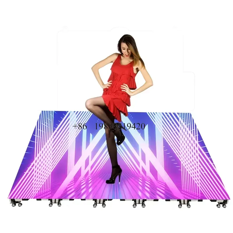 Wmwmnu for Easy Quick Installing Dance Floor LED Display P4.81 Interactive Video Floor Tile Screen Panel customized product