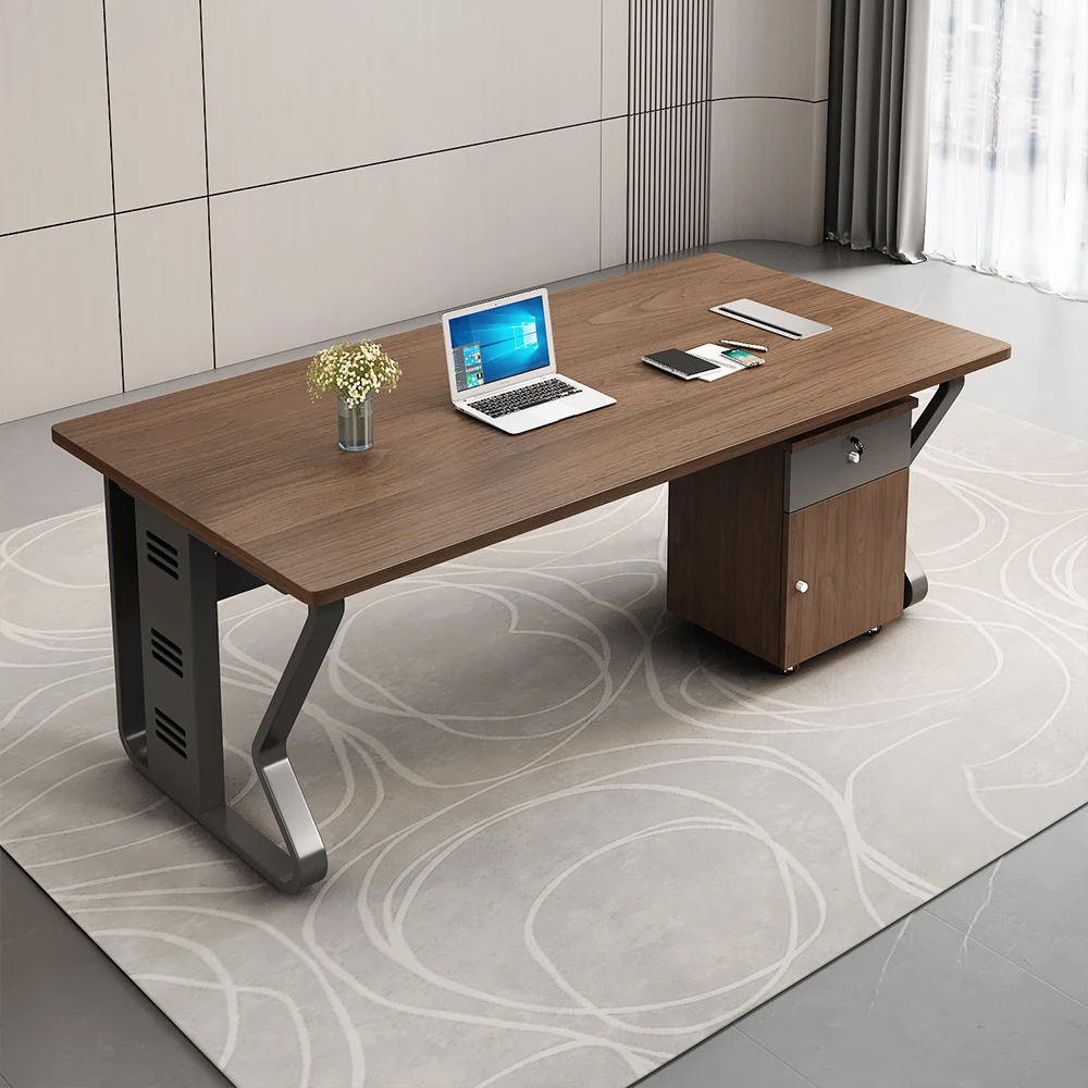 Luxury 180cm Office Desk with Modern French Provincial Style Black Office Furniture Sets Nice Marble Boss Desk for Offices