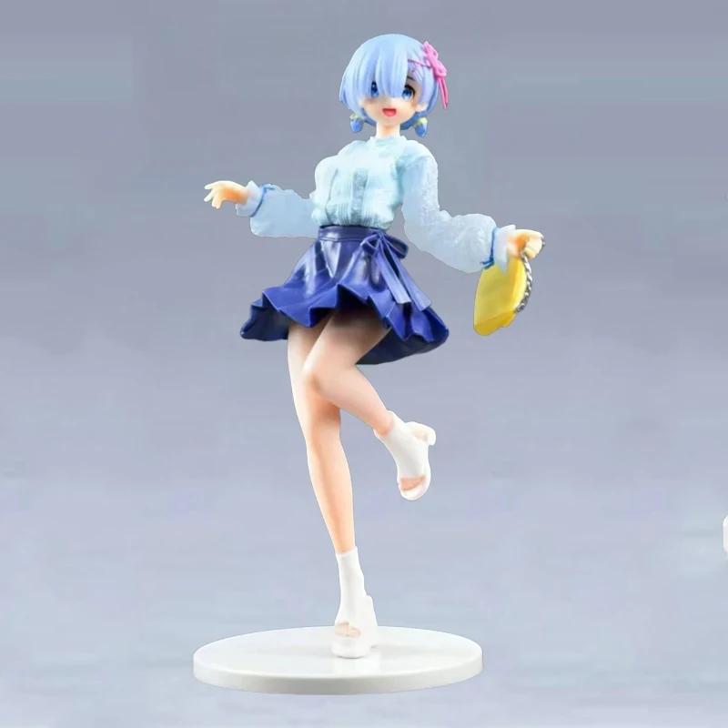 

24cm Cute Rem Anime Doll Re: Life A Different World From Zero Figure Rem Action Figure Beautiful Girl Model PVC Collection Toys