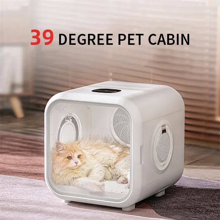 62L Pet Automatic Drying Box Dog Bath Automatic Blow Dryer Silent Precise Temperature Regulation Fast Drying Large Space