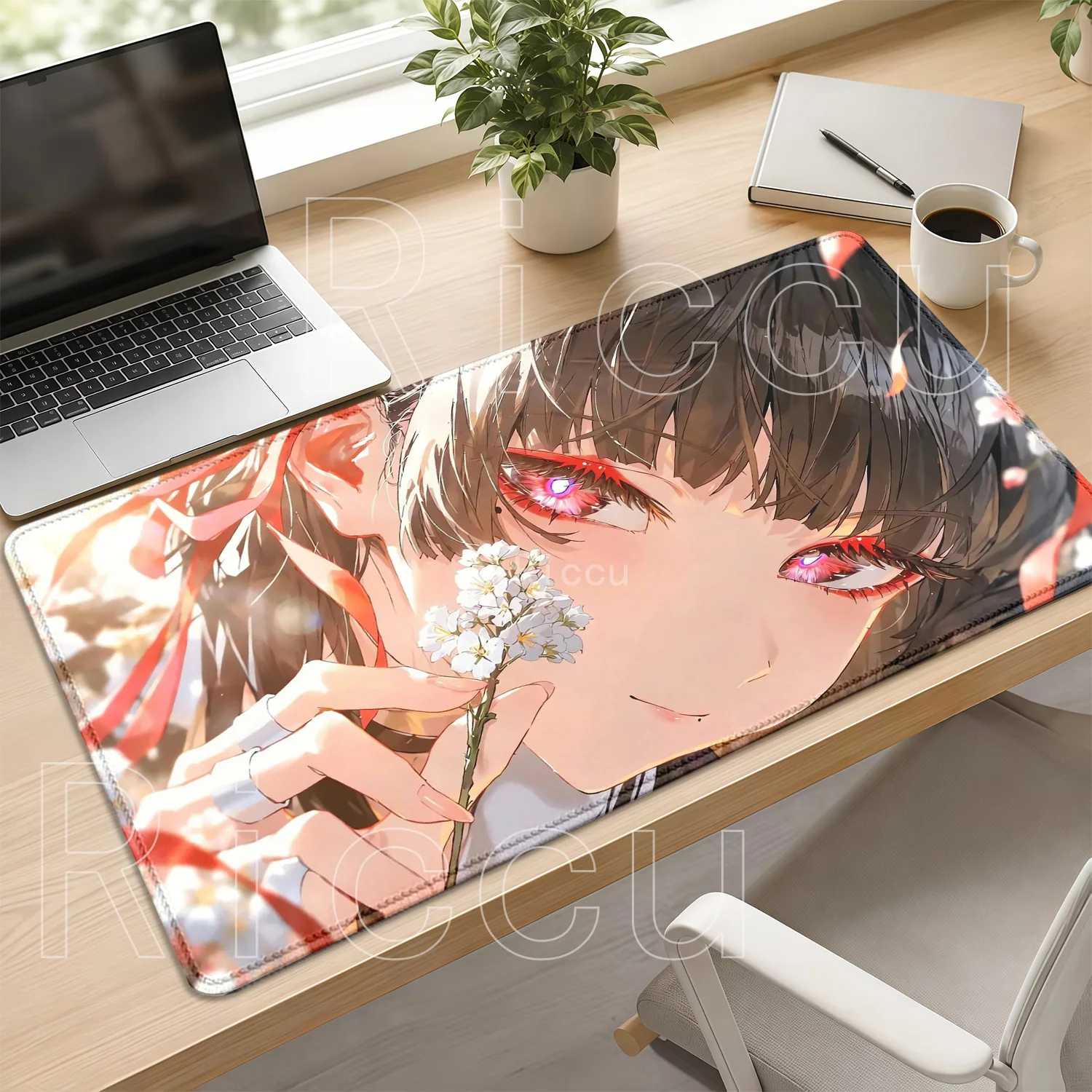 Chisa Wuthering Waves WuWa Mouse Pad Gaming Office Non-slip Base E-sports Keyboard Desk Mat Overlock HD Printing Larger Mousepad