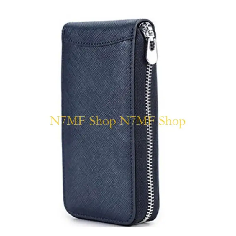 

N7MF Коробка для часов из натуральной кожи с крестообразным узором, футляр для хранения ручной работы, органайзер для