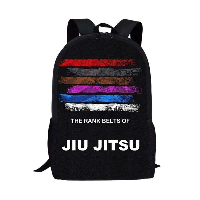 

JIU JITSU Backpacks for Teenagers Boys Bjj Belt Rank Anime Student Young Children School Bags Women Men Backpack Kids Book Bag