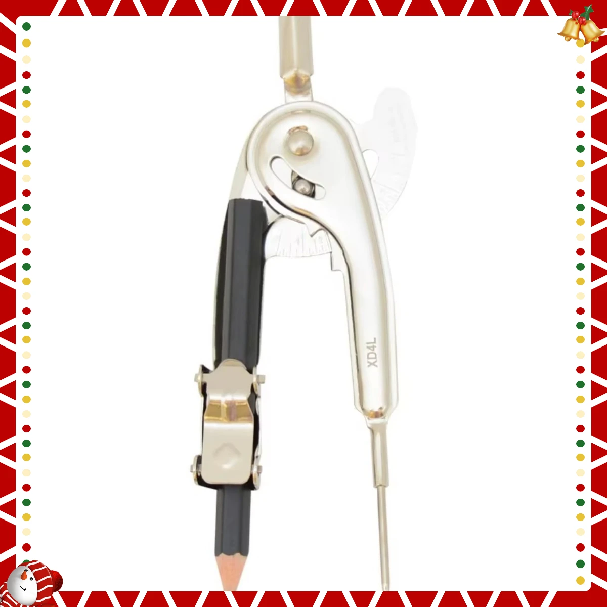 بوصلة صياغة مطلية بالنيكل مع قلم رصاص، تصميم محمل كروي للطلاب والمهندسين