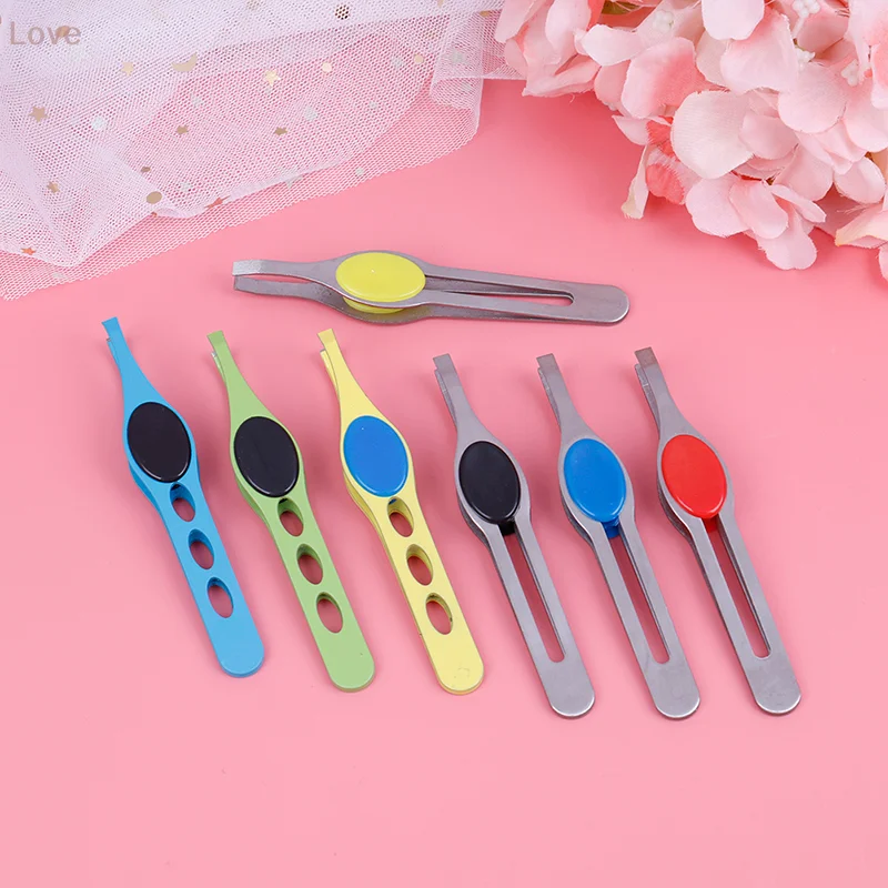 [L&P] 눈썹 클립 헤어 슬랜트 풀러 스테인리스 스틸 브로우 트리머 얼굴 털 제거 정밀 도구