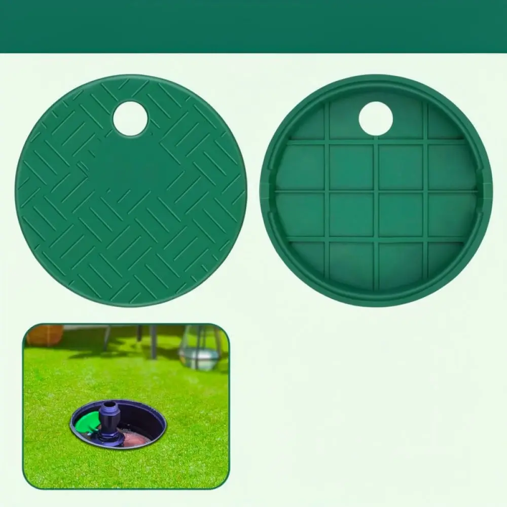 Round Plastic Valve Box Cover Underground Irrigation Access Lid Garden Sprinkler System Protection Utility Cap