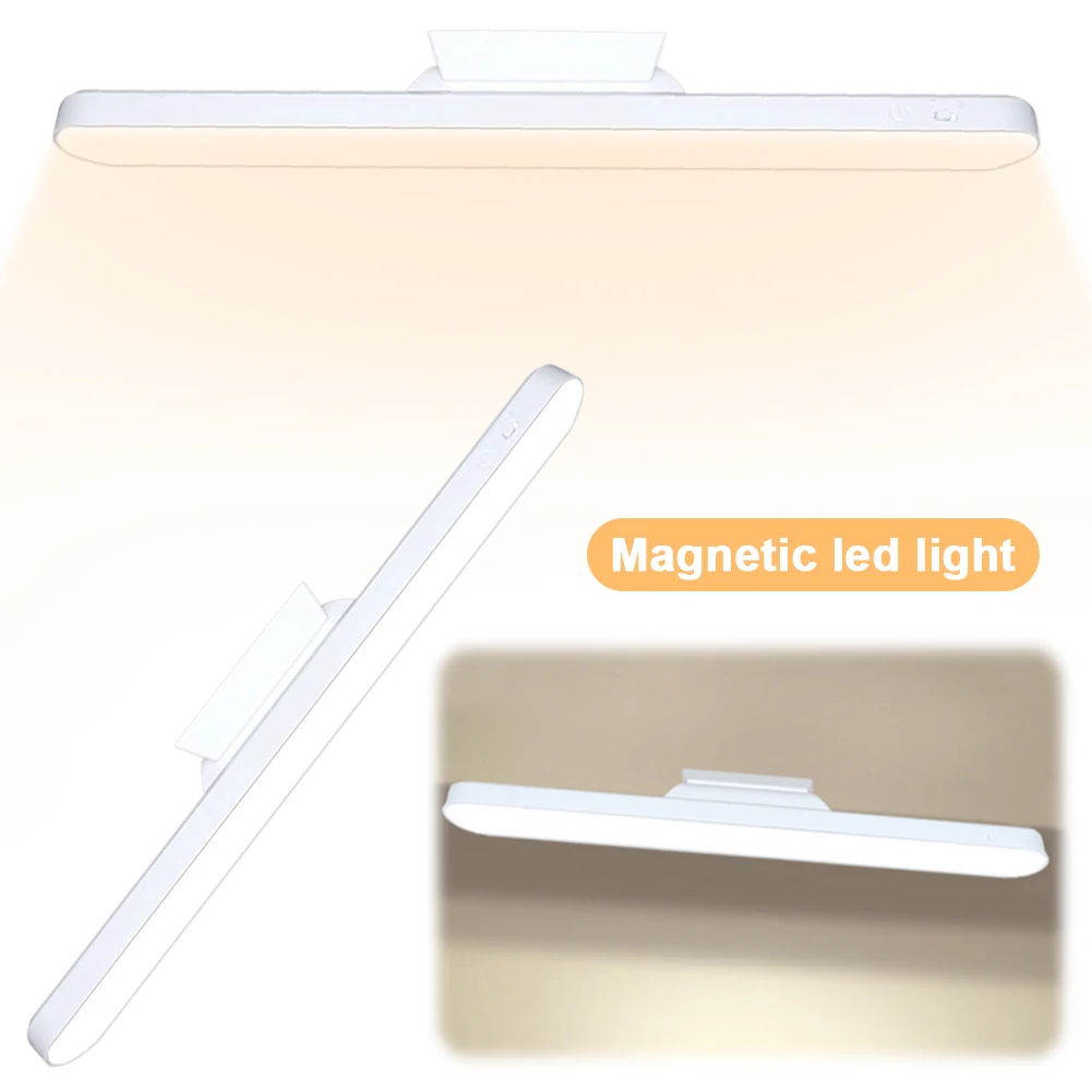 Magnetic Desk Light Bar LED Under Cabinet Light 3 Light Color Under Desk Light Wireless Under Counter Light for Makeup Mirror