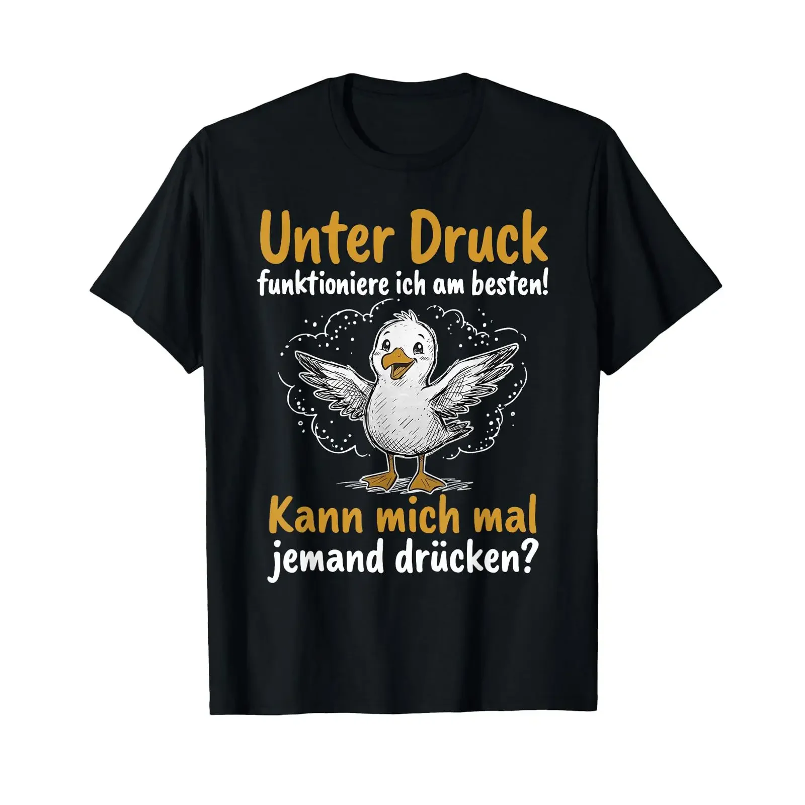 Under Pressure I Am Best Duck T Shirt vintage Washed graphic Versatile homme Stretched Comfortable fashion