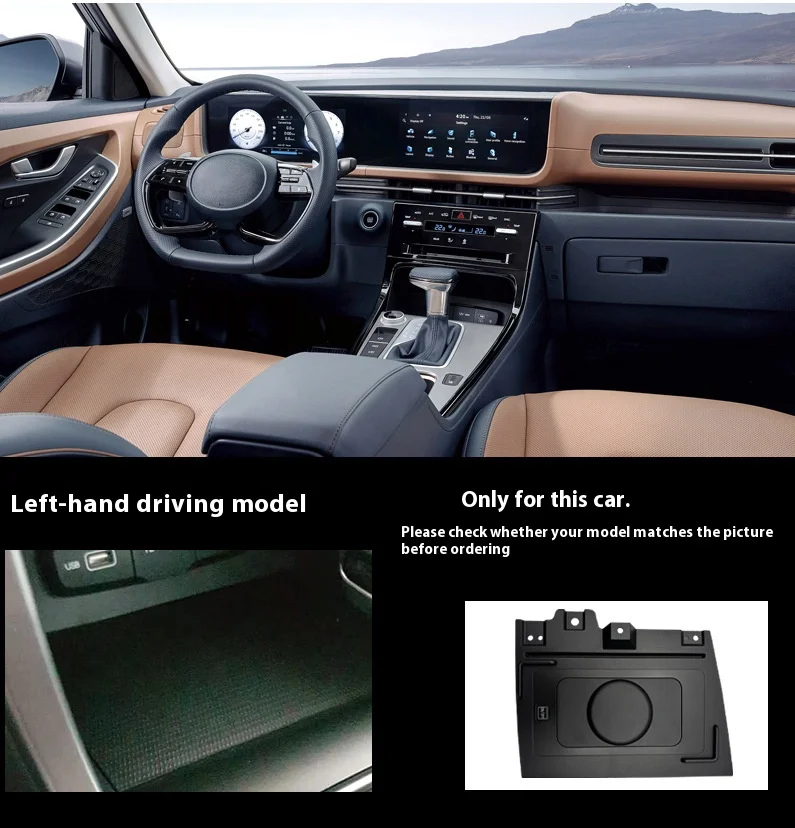 

15W Wireless charger,Special on-board QI phone fast charging panel Car Accessories For Hyundai Creta 2023-2025