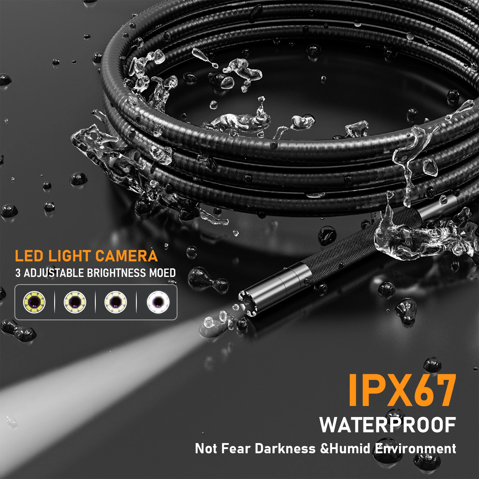 Two-Way Rotary 360 °Articulated Borescope Inspect Camera 4.3Inch For Automotive Repair Plumbing Inspection