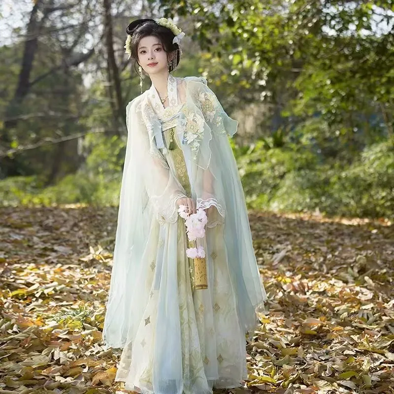 

Chinese Dress For Women Ancient Traditional Embroidery Gradient Hanfu Female Fairy Cosplay Costume Hanfu Dress For Party Show