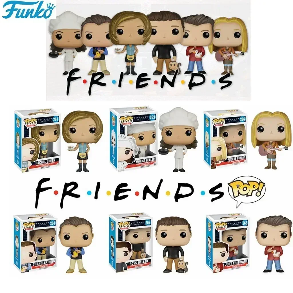 FUNKO pop Friends RACHEL GREEN #261 ROSS GELLER #262 Action Toy Figures Collection Model Vinyl Toys for Children Birthday Gift