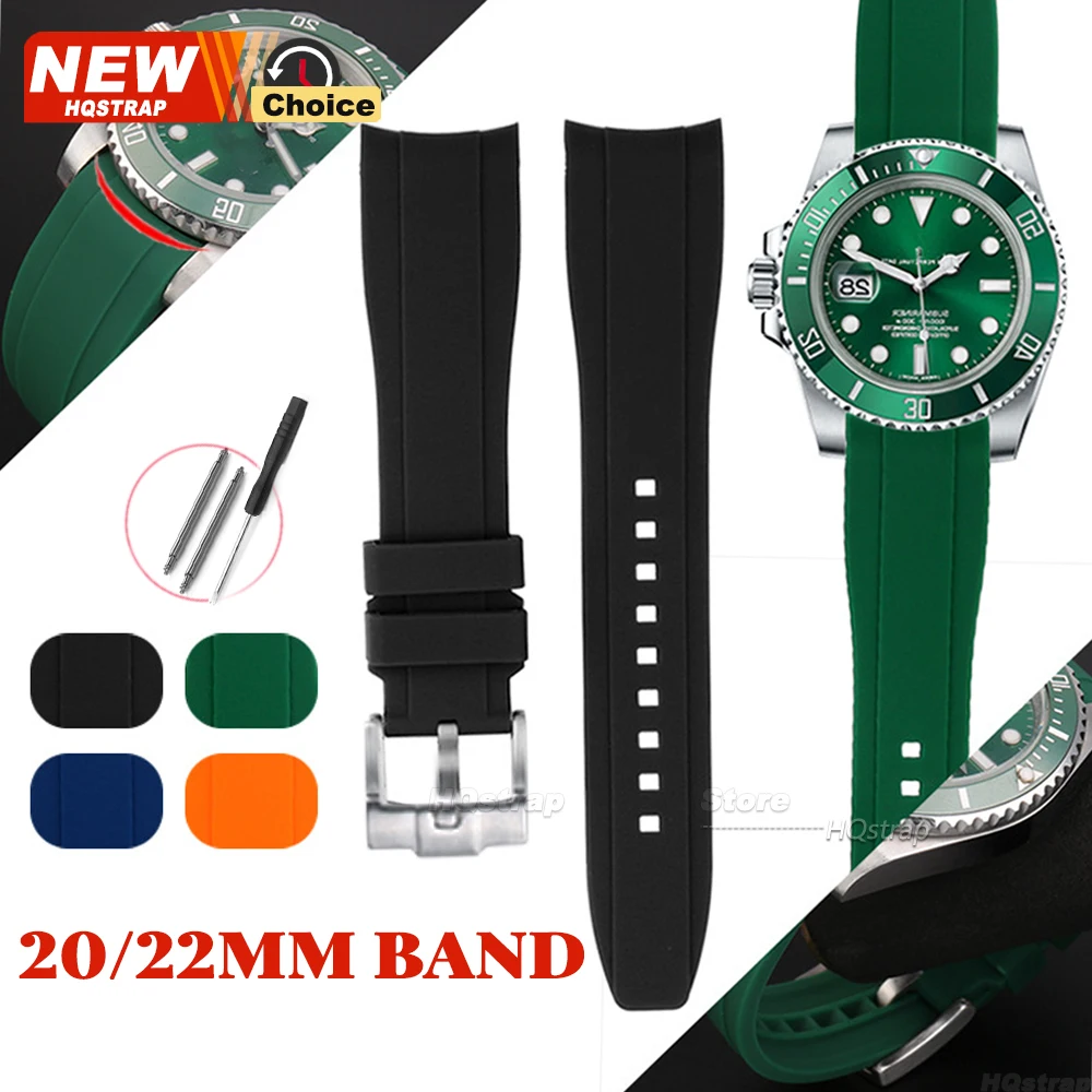 Correa de silicona de 20mm y 22mm para reloj Rolex, correa deportiva para Seiko, correa de goma para Omega X, para Swatch Speedmaster Moonswatch