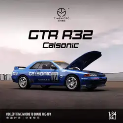 Time Micro 1:64  GTR R32 Calsonic Blue Diecast Model Car