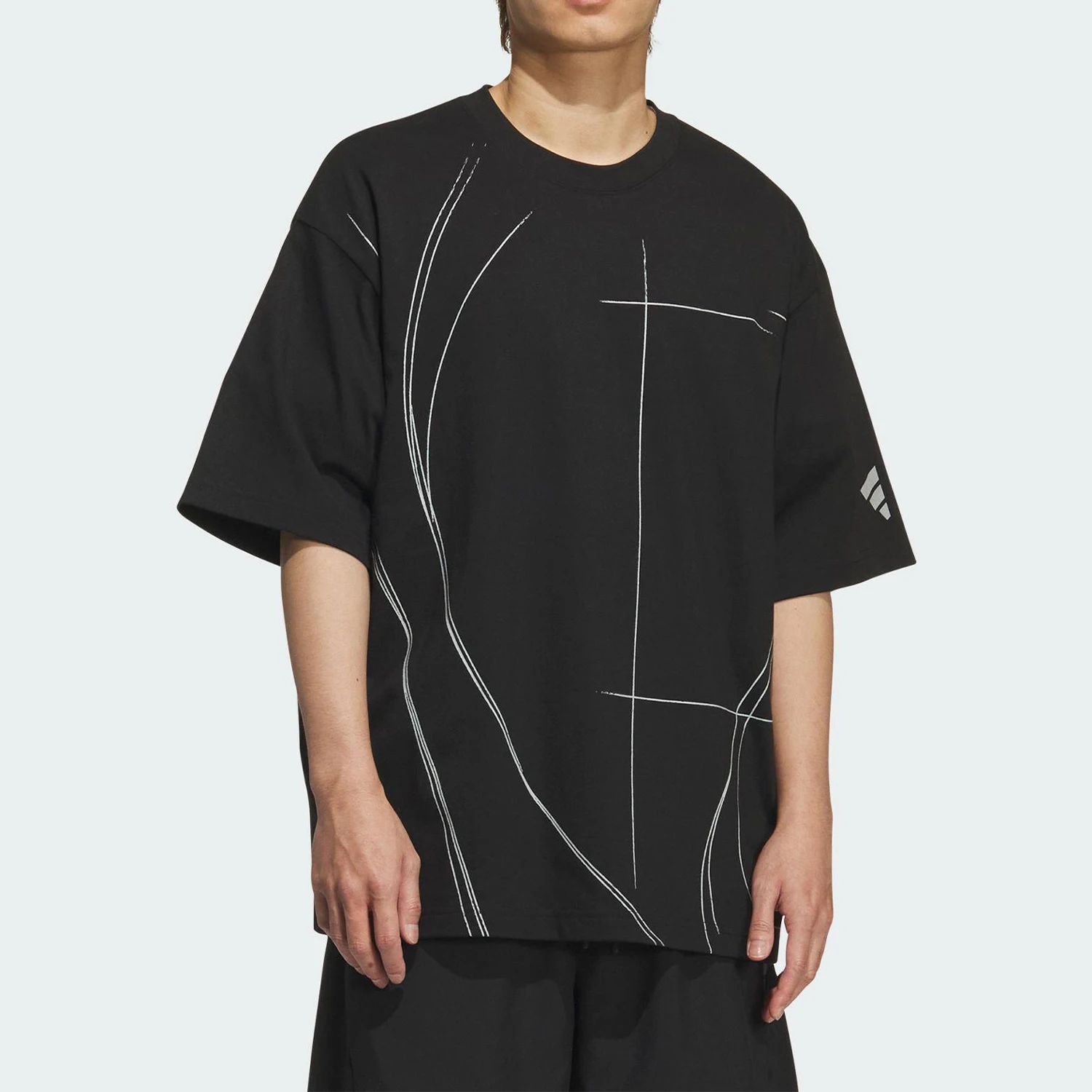 

Adidas Original 2025 Summer Men's Linear Pattern Breathable Tee KC0124