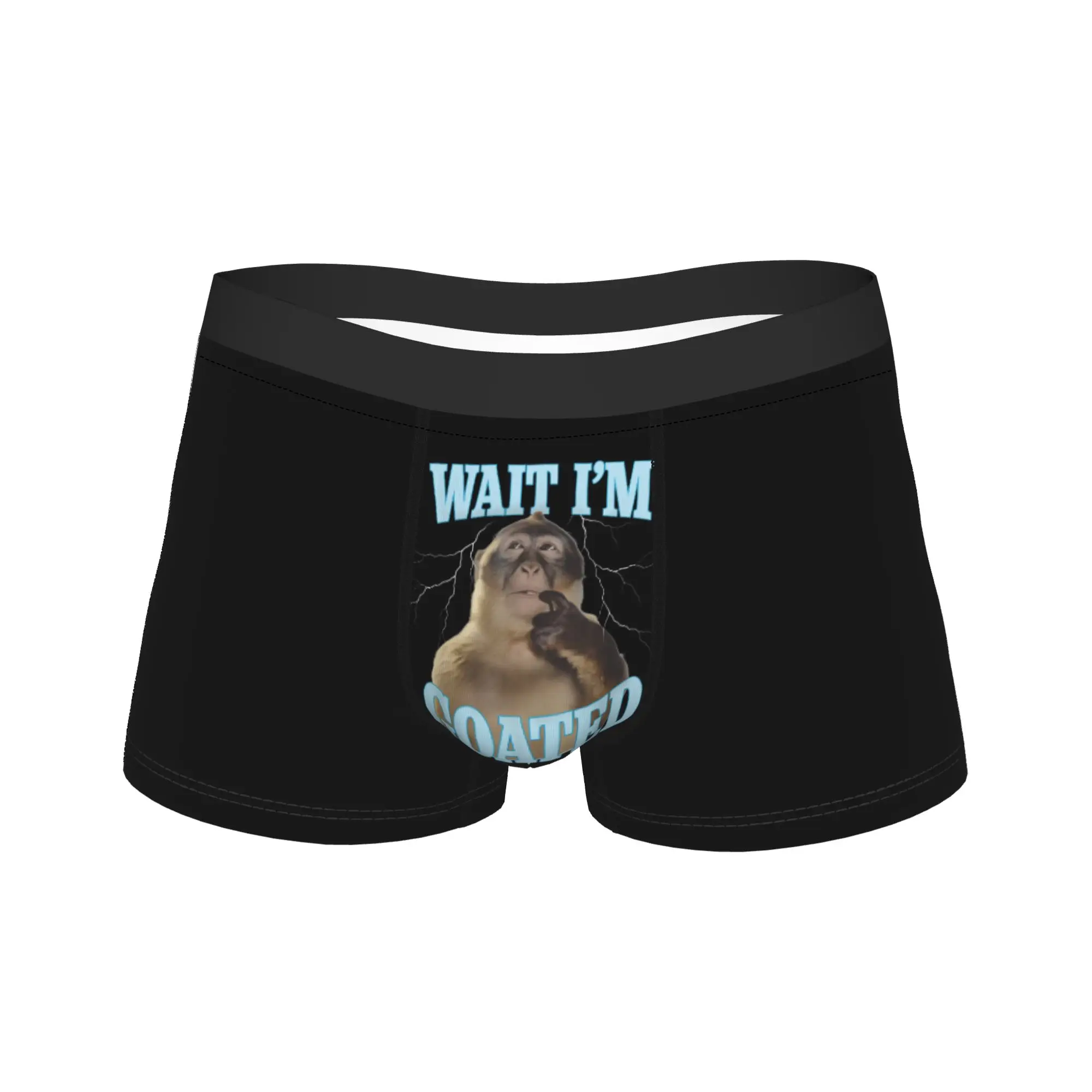 

Thinking Funny Monkey Underwear Soft Trend Underpants Custom DIY Shorts Briefs For Males Pouch Plus Size Boxer Shorts