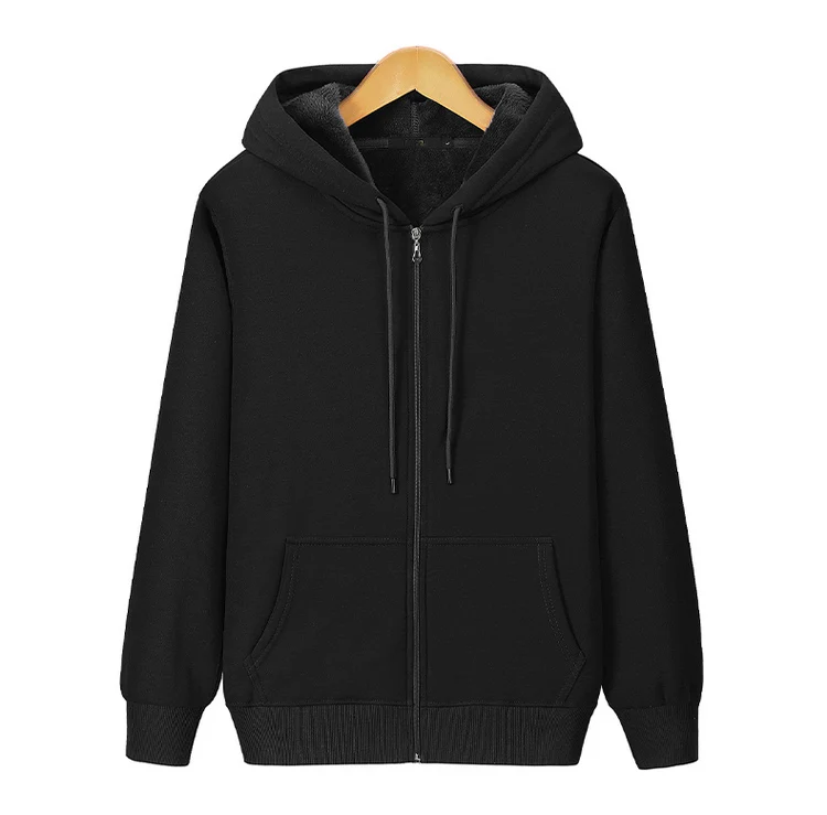 Men's autumn and winter plus size zipper hooded sweatshirt plus size 5XL 6XL 7XL 8XL thick warm black gray navy blue big jacket