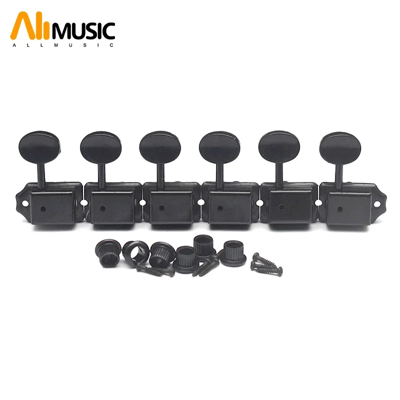 

6 inline Vintage Guitar Tuners Tuning Pegs Keys Machine Heads Set for Electric Guitar Black/Gold/Chrome